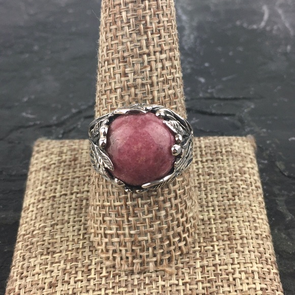 PZ Israel Sterling Silver Rhodonite Ring 10 - Picture 2 of 11